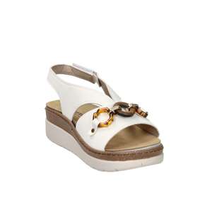 Sandales compensées pour femme Valleverde, blanches, talon de 4 cm, taille 40 - Product Image 4
