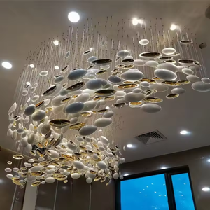 Luminaires modernes en verre Hotels Villas Salons Led Lustres de luxe personnalisés en forme d'œuf - Product Image 3