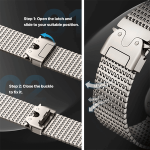 Bracelet en maille d'<span class=keywords><strong>acier</strong></span> inoxydable de luxe avec boucle parachute pour <span class=keywords><strong>Apple</strong></span> <span class=keywords><strong>Watch</strong></span> Ultra 49 mm, bracelets pour Iwatch 11, bracelet de montre - Product Image 4