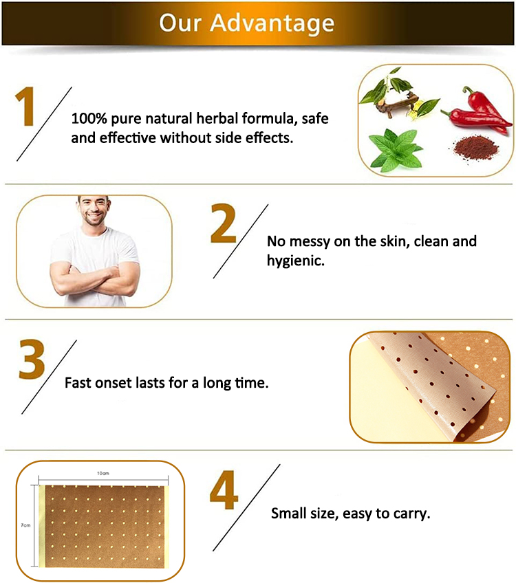 direct factory health care chinese manufacturer of hot capsicum plaster menstrual pain relief patch