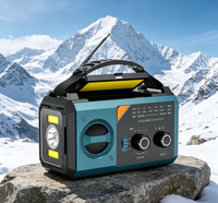 Radio avec antenne AM/FM/WB offrant une excellente réception ; prend en charge l'énergie solaire, la charge USB ; compatible avec les écouteurs ; radio portable
