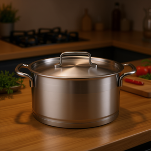 KARL KRGER Roasting <b>Pot</b> Crete Stainless Steel 24 Cm With Lid <b>For</b> Oven Use - Product Image 3