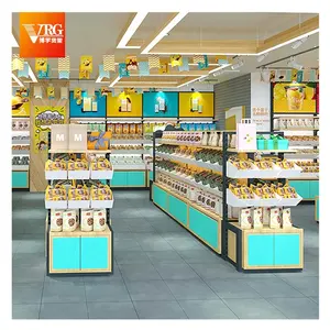 YSshelves wholesale good gondola retail racks wood supermarket food display stand shelves for retail store