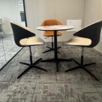 Chaise de réception de bureau ergonomique en cuir PU, chaise pivotante de loisirs, chaise de négociation, chaise de salon pour café