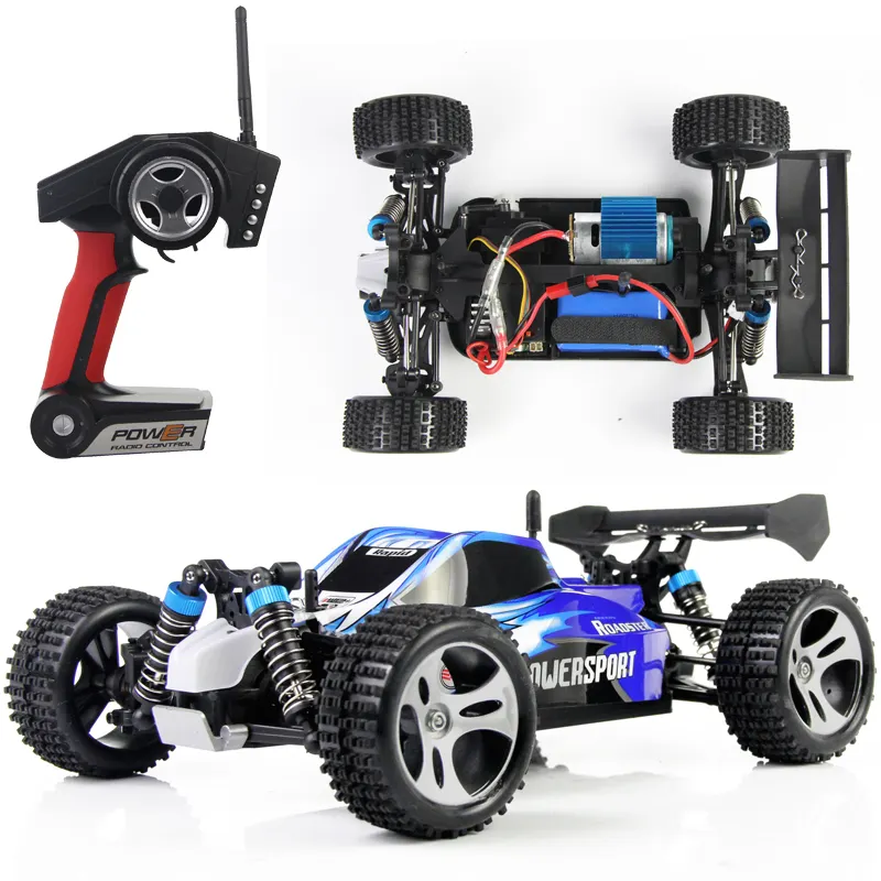 WLtoys 1/18 RC Car A959 Full Proportional Off-Road Vehicle 2.4GHZ Remote Control Vehicle 45KM/H High Speed 4WD Racing Car Toys