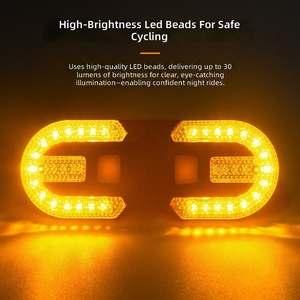 Luz Trasera <span class=keywords><strong>para</strong></span> <span class=keywords><strong>Bicicleta</strong></span> con Indicador de Giro, Control Inalámbrico, Recargable por USB, Impermeable, LED de Advertencia de Seguridad, Equipo <span class=keywords><strong>para</strong></span> <span class=keywords><strong>Bicicleta</strong></span> de Montaña - Product Image 4