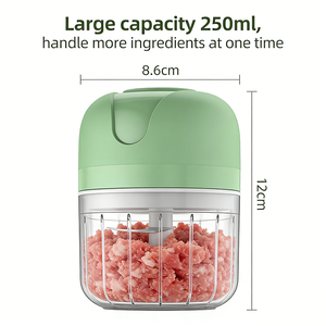 Mini Picadora Eléctrica de Ajo de 250 ml, 3 <span class=keywords><strong>y</strong></span> 6 Cuchillas, Recargable por USB, Trituradora de Ajo, Picadora de Jengibre <span class=keywords><strong>y</strong></span> Carne, Procesador de Alimentos - Product Image 5