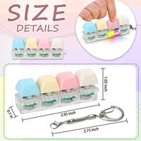 Jouets sensoriels pour adultes, porte-clés avec clavier à touches, porte-clés avec clavier à clics avec lumière LED, jouets amusants sensoriels pour adultes