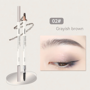 <span class=keywords><strong>Crayon</strong></span> à sourcils double tête brun foncé, résistant aux taches et à l'eau, avec pinceau pour créer des sourcils naturels effet poil à poil, tenue longue durée. - Product Image 3