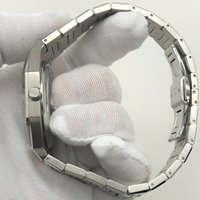 Montre automatique ultra-fine en gros d'usine, cadran personnalisé avec logo, mouvement japonais, acier inoxydable 316L, verre saphir, montre tendance