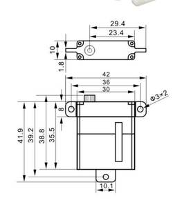 Servo numérique micro à engrenages en plastique KST X10 V2 10,8 kg de couple, moteur pour planeur, alimenté par batterie, pour loisirs créatifs RC - Product Image 4