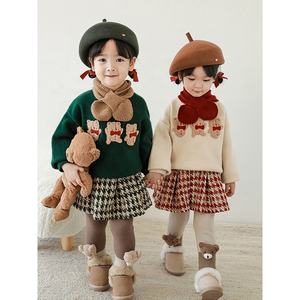 S0876/écharpe en peluche solide pour enfant en bas âge, pour fille, mode, chaleur personnelle, écharpe confortable pour bébé - Product Image 2