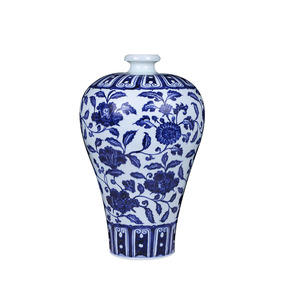 Vase en porcelaine bleu blanc antique Yuan <span class=keywords><strong>Reproduction</strong></span> Vase en céramique et porcelaine à motif rétro chinois à vendre - Product Image 2