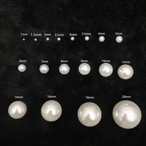 High Quality AAA Imitation Pearl Plastic ABS Loose Holes Beads For Jewelry Shoes Handbag Decoration