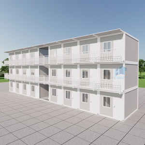 工厂批发模块化设计多层集装箱房，带独立阳台，用于钢制公寓家庭办公室 - Product Image 2