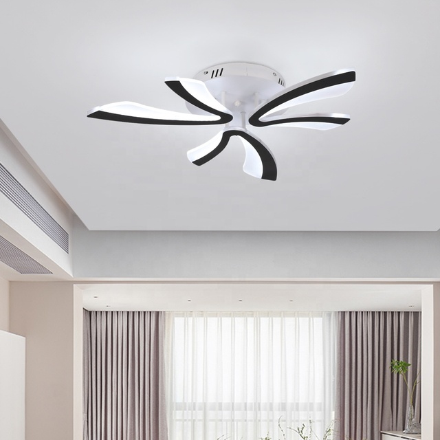 Modern Acrylic Led Smart Chandelier Lamp Dimmable Ceiling Light With Remote Control