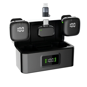Microphone sans fil omnidirectionnel <span class=keywords><strong>portable</strong></span> M3 Mini en métal, 48 kHz 24 bits, capsule à condensateur numérique MEMS Type-C pour vidéo en extérieur - Product Image 1