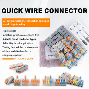 Kit <span class=keywords><strong>de</strong></span> connecteurs à levier DIY GO 40 pièces, assortiment compact <span class=keywords><strong>de</strong></span> connecteurs <span class=keywords><strong>de</strong></span> raccordement pour bornes <span class=keywords><strong>de</strong></span> connexion rapide <span class=keywords><strong>électrique</strong></span> - Product Image 5