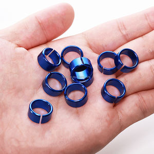 <span class=keywords><strong>Bague</strong></span> d'identification pour oiseaux en aluminium personnalisée, fermée, avec logo gravé au laser, numéro, bande de pied pour perroquet, fournitures pour oiseaux - Product Image 5