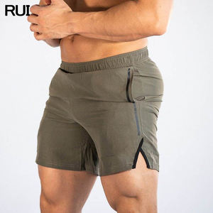 Shorts de sport pour hommes, vente chaude, en toile solide, écologiques, à séchage rapide, respirants, taille haute, avec cordon de serrage, pour le basketball en plein air, les loisirs - Product Image 1