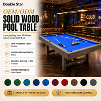 Table de billard en bois massif 8/9 pieds avec système de retour de balles, style rustique, type chevalet, qualité tournoi américaine pour la maison, le club ou la salle de jeux