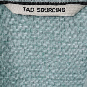 ราคาขายส่ง เสื้อเชิ้ตแขนสั้นผู้ชายสีเขียวพาสเทล ผ้าลินินผสมผ้าฝ้าย - Product Image 6