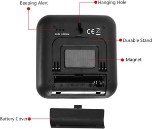 טיימר דיגיטלי גדול לשנת <span class=keywords><strong>2025</strong></span>, מרובע, עם תצוגה דיגיטלית, ספירה לאחור, שעון מעורר, שעון שינה, סטופר, מסך LCD, טיימר למטבח - Product Image 4