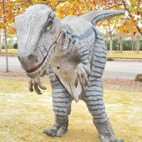 Costume de dinosaure T-Rex animatronique en métal grandeur nature pour spectacles sur scène, centres commerciaux et aéroports, résistant à l'eau