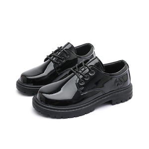 Chaussures formelles pour garçons printemps automne été chaussures habillées en cuir de vachette véritable noir style britannique pour les élèves du primaire - Product Image 2