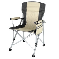 Chaise de camping pliable avec accoudoirs, chaise de pêche, chaise de pique-nique, chaise de plage, confortable, réglable sur quatre positions, pour le loisir