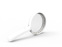 Loupe en plastique avec lumière LED, rechargeable par USB, grossissement 3X pour la lecture