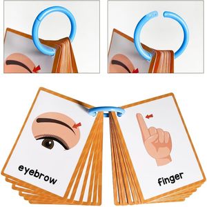 Tarjetas de Memoria de Partes del Cuerpo para Niños Pequeños, Tarjetas de Aprendizaje de Vocabulario en Inglés con Ilustraciones, Juguetes Educativos Tempranos para Niños - Product Image 4