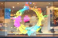 Écran transparent en film LED pour publicité sur verre, affichage LED adhésif, super fin, CNS-P20mm, mur vidéo LED flexible