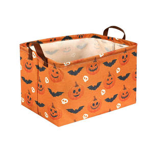 XR transfrontalier Halloween Rectangle écologique pliable panier de rangement dessin animé jouet boîte à vêtements <span class=keywords><strong>toile</strong></span> multifonctionnelle - Product Image 5