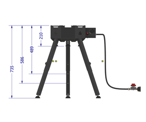 Trípode de Gas propano para jardín, <span class=keywords><strong>estufa</strong></span> para acampar - Product Image 3