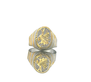 Luxury Gold Plated Copper Brass Men <b>Ring</b> Fashion Jewelry Classic <b>Statement</b> Finger <b>Ring</b> for Festival Wedding Anniversary Party - Product Image 3
