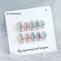 Caja de prensa para uñas hecha a mano 2025, diseño acrílico 3D falso de alta calidad, venta al por mayor, ataúd corto hecho a mano, uñas artificiales