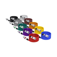 Câbles audio XLR 3 broches mâle/femelle durables en PVC Serpentine pour microphone de scène, mixeur, haut-parleurs audio TV HD, 5 mm, 1 m/3 m, vert
