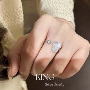 Hulu Beibei – bague en argent Sterling S925 avec pierre précieuse en forme de gourde en nacre, bijoux unisexes pour un usage quotidien - Product Image 4