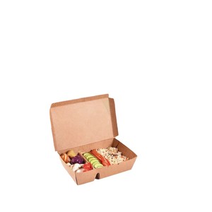 Cajas Bento <span class=keywords><strong>de</strong></span> Papel Kraft Biodegradable <span class=keywords><strong>de</strong></span> 2 Compartimentos Personalizadas OEM |   Envases Desechables para <span class=keywords><strong>Comida</strong></span> para Llevar, para Restaurantes y Servicios <span class=keywords><strong>de</strong></span> Catering - Product Image 1