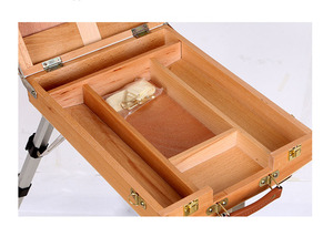 XinyiArt 2023 mise à niveau professionnelle Portable champ et Studio croquis boîte réglable trépied en aluminium <span class=keywords><strong>chevalet</strong></span> debout avec <span class=keywords><strong>Palette</strong></span> - Product Image 4