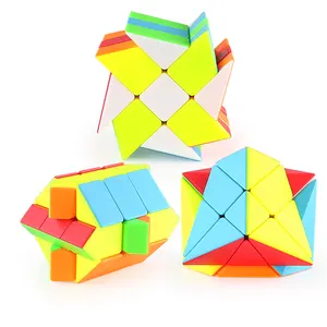 Giocattoli educativi 5.5cm 3*3 assi Fisher Windmill Stickereless Magic Skewb Speed Puzzle Cubes