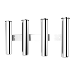 Vente en gros de pièces marines, accessoires en acier inoxydable à 4 maillons, 4 tubes, <span class=keywords><strong>support</strong></span> de <span class=keywords><strong>canne</strong></span> à pêche à pince pour bateau - Product Image 1