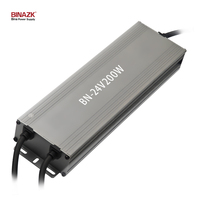 Alimentation LED étanche IP67 BINA BN-24V200W 24V 8.3A pour éclairage LED extérieur