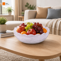Bol à salade en polyrésine de qualité hôtelière, écologique, minimaliste, poli à la main, en forme de vague, mat, de qualité alimentaire, pour restaurant, motif tourbillon