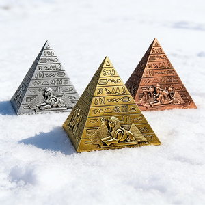 Ensemble de figurines en résine de pyramides égyptiennes, statues de pyramides hiéroglyphiques anciennes pour collectionneurs - Product Image 2