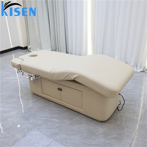Kisen Beauty Bed Customized <b>Table</b> Salon Beauty Lash Facial Treatment Eyelash Furniture Electric Adjustable Chair with Cabinet - Product Image 4
