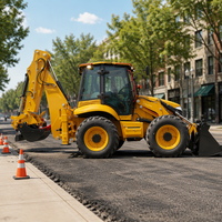 Backhoe Loader 4CX dengan Sistem Kemudi Crab Walk dan Bucket Empat-dalam-Satu untuk Tugas Pemindahan Tanah yang Serbaguna