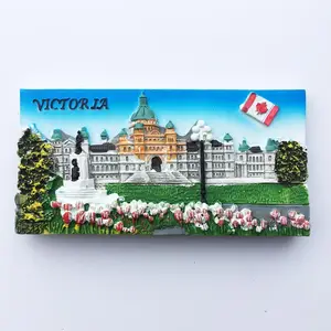 Manufacturers wholesale cross-border goods North America Canada tourism memorial crafts three-dimensional landscape magnetic ref