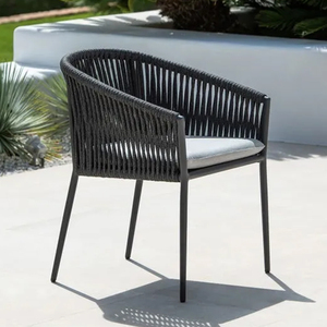 Juego de muebles de aluminio para exterior, mesas y sillas para restaurante, patio exterior, mesa de comedor de 6 plazas - Product Image 3
